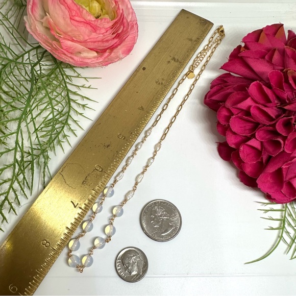 NEW⚜️Opalite & Freshwater Pearl Beaded Necklace - Picture 7 of 7